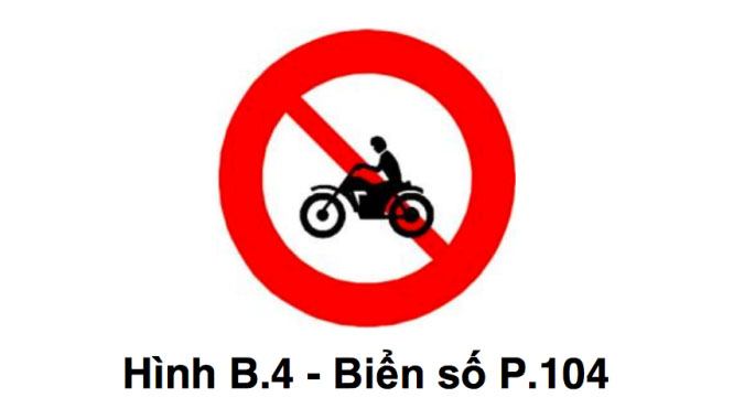 Biển báo cấm xe mô tô và xe gắn máy